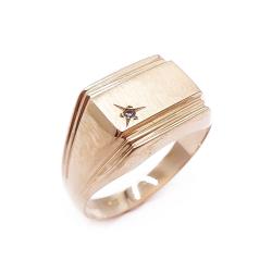 Tuotekuva Kultainen kantasormus tim. 0,005ct 19mm