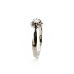 Tuotekuva 18K valkokultainen timanttisormus17,25mm 0,10ct