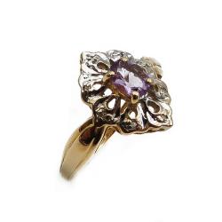 Tuotekuva Kultainen lila timanttisormus 16,25mm 8x0,001ct