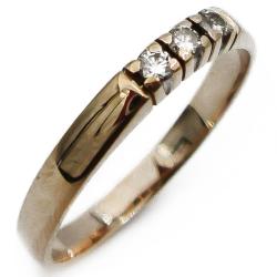 Tuotekuva kultainen timanttisormus rivari 16,75mm 3x0,02ct