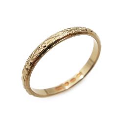 Tuotekuva 18K sormus kuvioinnilla koko 18 lev. 2mm