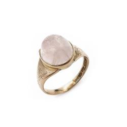 Tuotekuva 18k sormus ruusukvartsilla koko 18,5