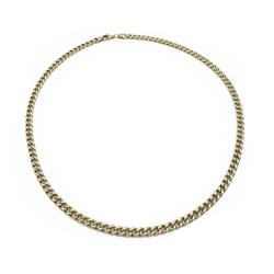Tuotekuva Kultainen kaulaketju, panssari 4.8mm 45cm ontto