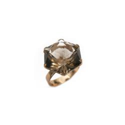 Tuotekuva Kultainen sormus, savukvartsi 18,0mm v.1968