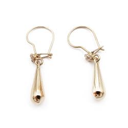 Tuotekuva Kultaiset kyynel korvakorut 12mm, kirkas kivi