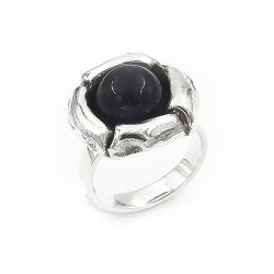 Tuotekuva Hopeasormus,lila kivi halk.16mm v.1973