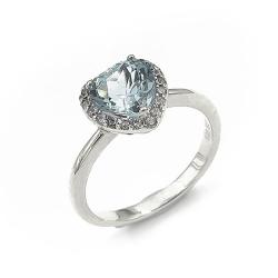 Tuotekuva Hopeinen sydänsormus halk.17+