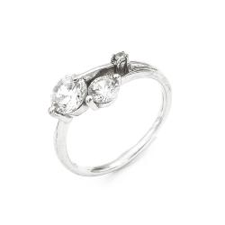 Tuotekuva Hopeinen zirkoniasormus halk.18-