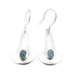 Tuotekuva Hopeiset korvakorut koukulla,opaalit