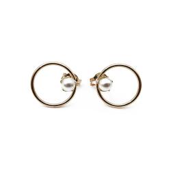 Tuotekuva Kultaiset helmi-renkaat tapilla