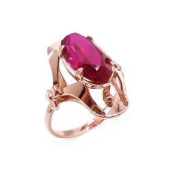 Tuotekuva Kultainen punakivinen sormus 18,5mm