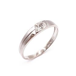 Tuotekuva Valkokultainen timanttisormus 0,01ct 15,5mm