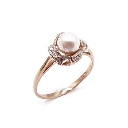 Tuotekuva Kultainen timanttihelmisormus 0,025ct 17mm v.-90