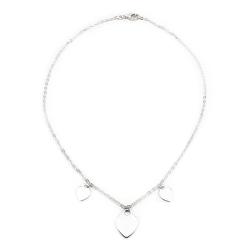 Tuotekuva Hopeinen kaulaketju sydämillä 40,5 cm