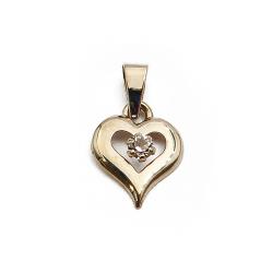 Tuotekuva kultainen sydän riipus
