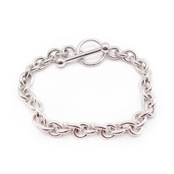 Tuotekuva Hopeinen ranneketju papu T-lukolla v.-99