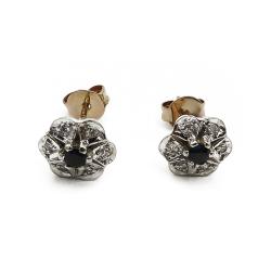 Tuotekuva Kultaiset sinisafiiri-timanttikorvakorut 0,06ct