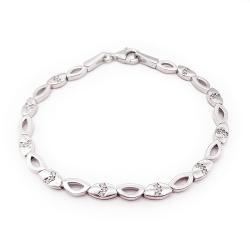 Tuotekuva Hopeinen rannekoru zirkoniat 19cm