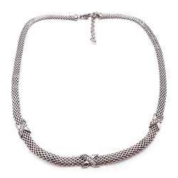 Tuotekuva Hopeinen verkkoketju zirkoneilla 42-47cm