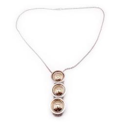 Tuotekuva Hopeinen riipus kullatuilla palloilla 48cm v.-65