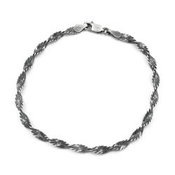 Tuotekuva Hopeinen kierreranneketju 18,5cm lev.3mm