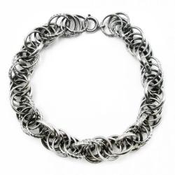 Tuotekuva Kalevala Koru Setukaistenkääty rannekoru hopeoitu pronssi 19cm