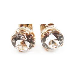 Tuotekuva Kultaiset korvanapit, kirkkaat pyöreät kivet 8,50mm