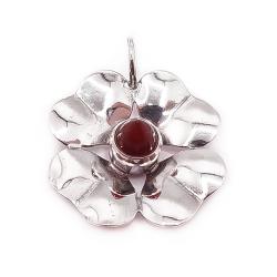 Tuotekuva Hopeinen kukkariipus karneoli