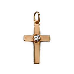 Tuotekuva Kultainen risti kirkkaalla kivellä