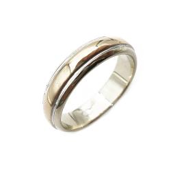 Tuotekuva 5,25mm valkko/keltakultasormus 18,5mm