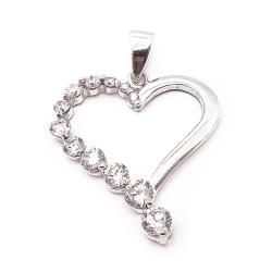 Tuotekuva Hopeinen zirkoniasydänriipus