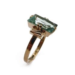 Tuotekuva Kultainen sormus vihreä kivi 19,65mm v.-34 ATS