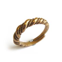 Tuotekuva Kalevala Koru Halikon kierresormus koko18, säädettävä, pronssi