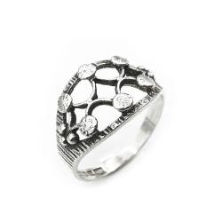 Tuotekuva Hopeasormus pallokuvioin 19,25