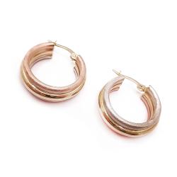 Tuotekuva Kelta-/valko-/punakultaiset korvarenkaat