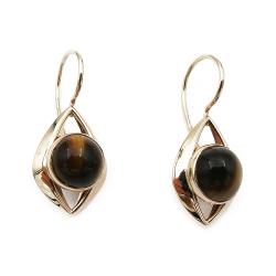 Tuotekuva Kultaiset korvakorut, tiikerinsilmä v.1962