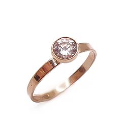 Tuotekuva Kultainen kastesormus kirkas kivi