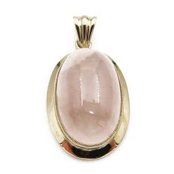 Tuotekuva Kultainen riipus, ruusukvartsi