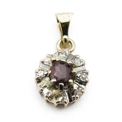 Tuotekuva Kultainen rubiini timanttiriipus 0.04ct