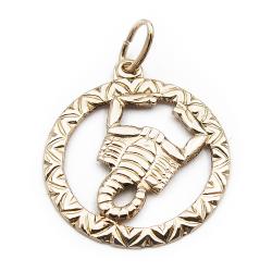 Tuotekuva Kultainen horoskooppiriipus 16mm, Skorpioni