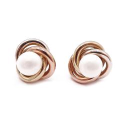 Tuotekuva Kelta-/valko-/punakultaiset helmikorvakorut