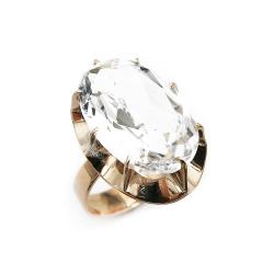 Tuotekuva Kultainen sormus kirkas kivi 17,5mm v.-66