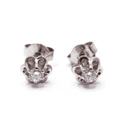 Tuotekuva Valkokultaiset tim.korvakorut yht.0,1ct