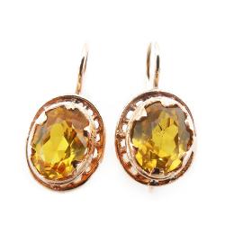 Tuotekuva Kultaiset koukkukorvakorut, keltaiset kivet