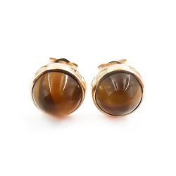 Tuotekuva Kultaiset korvanapit,tiikerinsilmä kivi