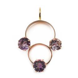 Tuotekuva Kultainen riipus, lilat kivet