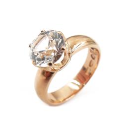 Tuotekuva 18K Kultasormus kirkkaalla kivellä 19mm