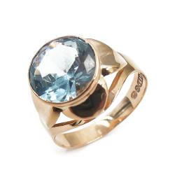 Tuotekuva Kultainen sormus,19mm sininen kivi