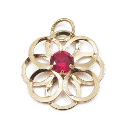 Tuotekuva Kultainen riipus punainen kivi, Salovaara