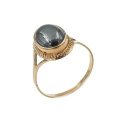 Tuotekuva Sormus hematiitti halk.18mm v.1994 Heinolan Kulta